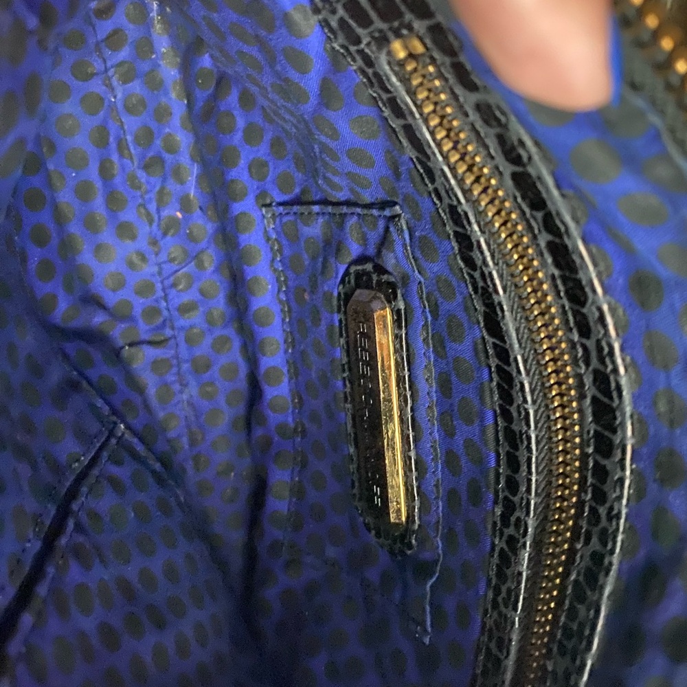 Rebecca Minkoff MAC Black Crocodile-Embossed Leather Bag - Picture 7 of 12